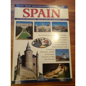 THE NEW MILLENNIUM COLLECTION SPAIN  -  350 COLOUR PHOTOGRAPHS-MAPS OF CITIES AND GEOGRAPHICAL AREAS  